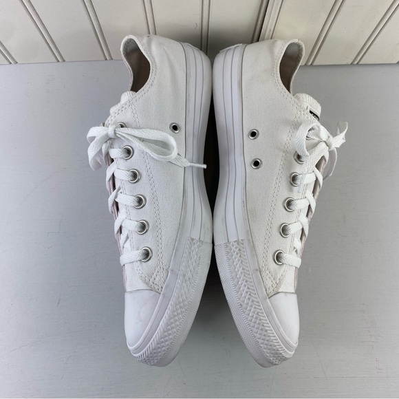 Converse Women’s AllStar Custom Color Pink‎ & White Low-Top Sneakers Sz 10 - Picture 9 of 15